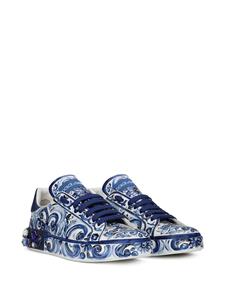 Dolce & Gabbana Portofino Majolica sneakers - Blauw