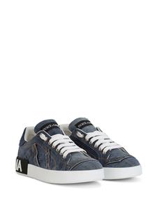 Dolce & Gabbana Portofino denim sneakers - Blauw