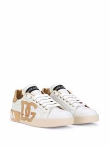 Dolce & Gabbana Portofino sneakers met logoprint - Wit