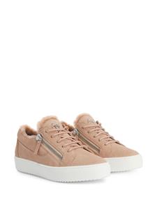 Giuseppe Zanotti Sneakers met lammy afwerking - Roze