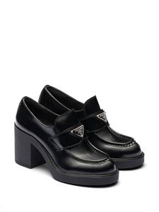 Prada Leren loafers - Zwart