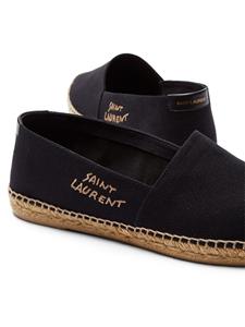 Saint Laurent Espadrilles met geborduurd logo - Zwart