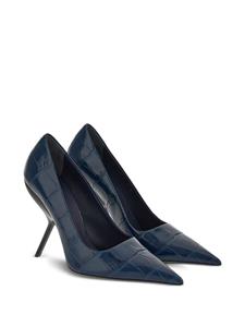 Ferragamo Eva pumps met krokodillen-reliëf - Blauw