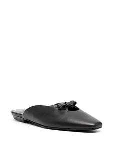 BY FAR Finn leather mules - Zwart