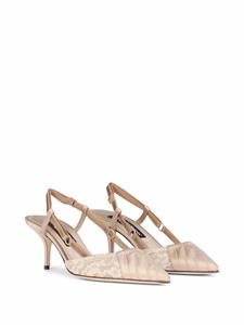 Dolce & Gabbana Slingback pumps met vlakken van kant - 8S181 NAKED/NAKED