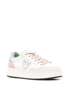 PINKO Love Birds-embossed sneakers - Wit