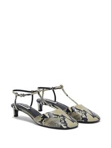 Jil Sander 35mm lizard-effect leather pumps - Wit