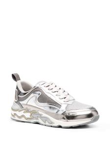 SANDRO flame-detail panelled sneakers - Zilver