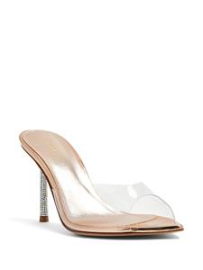 Le Silla Bella 120mm crystal-embellished mules - Beige