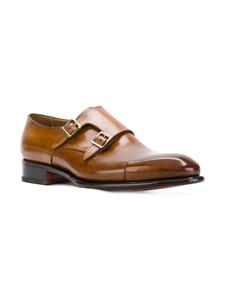 Santoni klassieke monkschoenen - Bruin