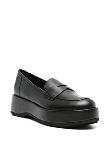 Paloma Barceló slip-on leather loafers - BLACK