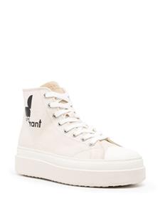 ISABEL MARANT Austen logo-print sneakers - Beige