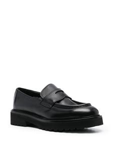 Doucal's Loafers met geribbelde zool - Zwart