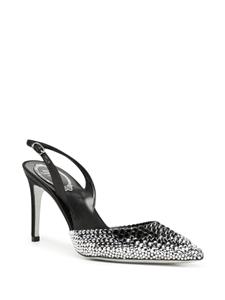 René Caovilla Jackie 70mm crystal-embellished pumps - Zwart