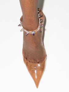 Amina Muaddi Julia pumps van pvc glas - Bruin