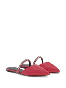 Giuseppe Zanotti Laurette chain-detail flat mules - Roze