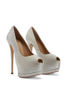 Giuseppe Zanotti Sharon 140mm rhinestone-embellished pumps - Grijs