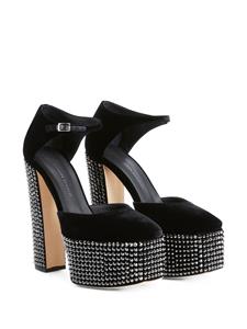 Giuseppe Zanotti Bebe 150mm crystal-embellished pumps - Zwart