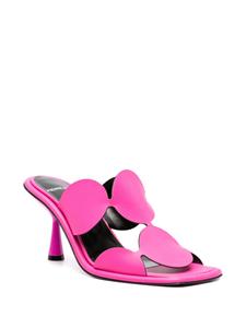 Pierre Hardy Lava Bulles 85mm laser-cut leather mules - Roze