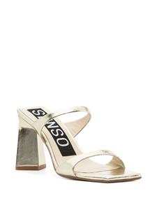 Senso Valeria 70mm metallic leather mules - Goud