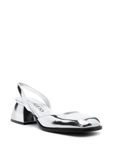 Nodaleto square-toe 60mm pumps - Zilver