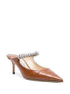 Jimmy Choo Bing muiltjes met krokodillenleer-reliëf - Bruin