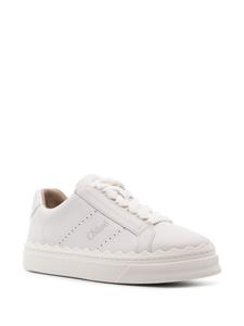 Chloé Lauren lace-up leather sneakers - Wit