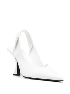 BY FAR Eva leren pumps - Wit
