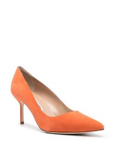 Manolo Blahnik Tora 70mm suede pumps - Oranje