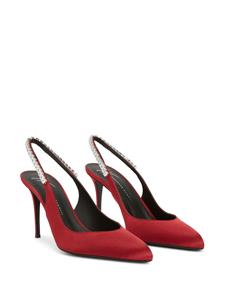 Giuseppe Zanotti Rachyl crystal-embellished satin pumps - Rood