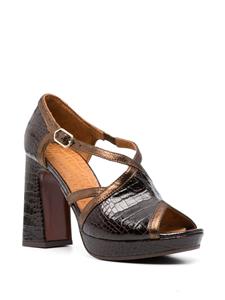 Chie Mihara Usho pumps met krokodillen-reliëf - Bruin
