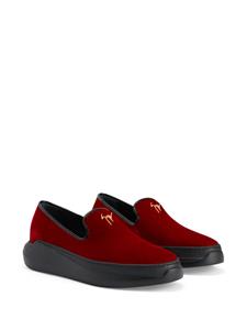 Giuseppe Zanotti Conley loafers met logoplakkaat - Rood