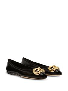 Giuseppe Zanotti Amur leren ballerina's - Zwart