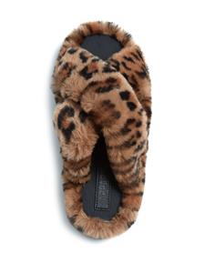 Apparis Biba slippers met luipaardprint - Bruin