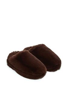 Apparis Astro slippers met bont - Bruin