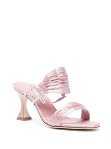 Manolo Blahnik Chinap 70mm satin mules - Paars