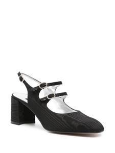 Carel Paris Banana 70mm leather slingback pumps - Zwart