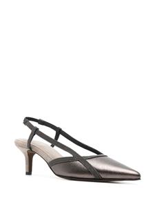 Brunello Cucinelli 60mm Monili leather pumps - Bruin