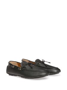 Bally Kyan logo-patch boat shoes - Zwart