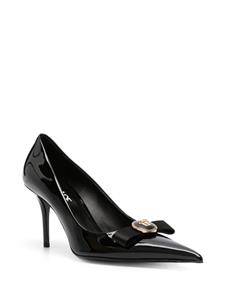 Versace Gianni 80mm ribbon pumps - Zwart