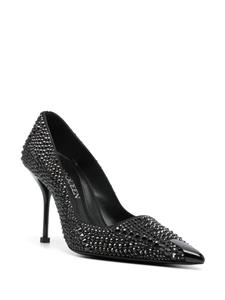 Alexander McQueen Punk 90mm rhinestone-embellished pumps - Zwart