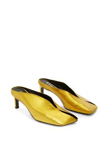 Jil Sander square shape pumps - Goud