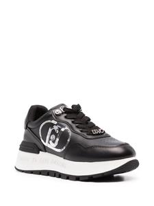 LIU JO logo-embellished lace-up sneakers - Zwart