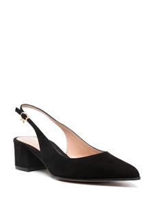 Gianvito Rossi Ribbon 50mm suede slingback pumps - Zwart