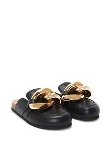 JW Anderson Chain round-toe leather mules - Blauw