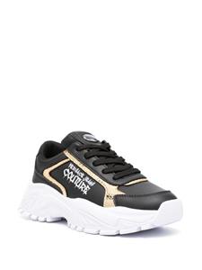 Versace logo graffiti-print panelled sneakers - Zwart