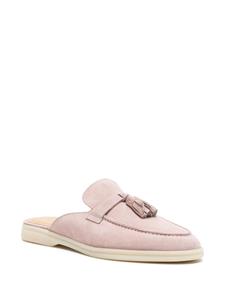 Scarosso Lucrezia tassel suede mules - Roze