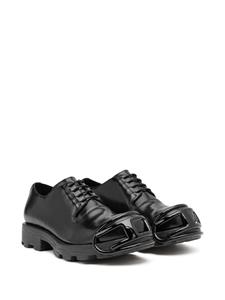 Diesel D-Hammer patent-finish lace-up shoes - Zwart