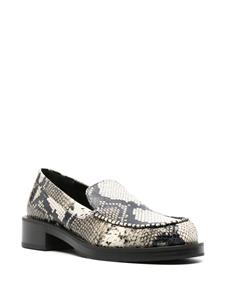 Stuart Weitzman snakeskin-effect leather loafers - Grijs