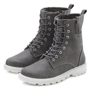 Lascana Laarsjes Boots met vetersluiting in een modieuze look in Combat look